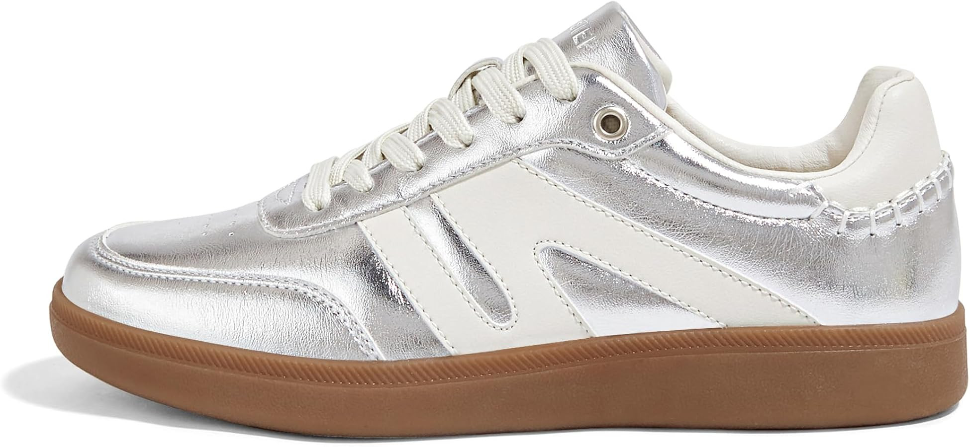 LUCKY STEP Women Classic Retro Gum Sole Fashion Sneakers Casual Tennis Skate Shoe Genuine Leather... | Amazon (US)