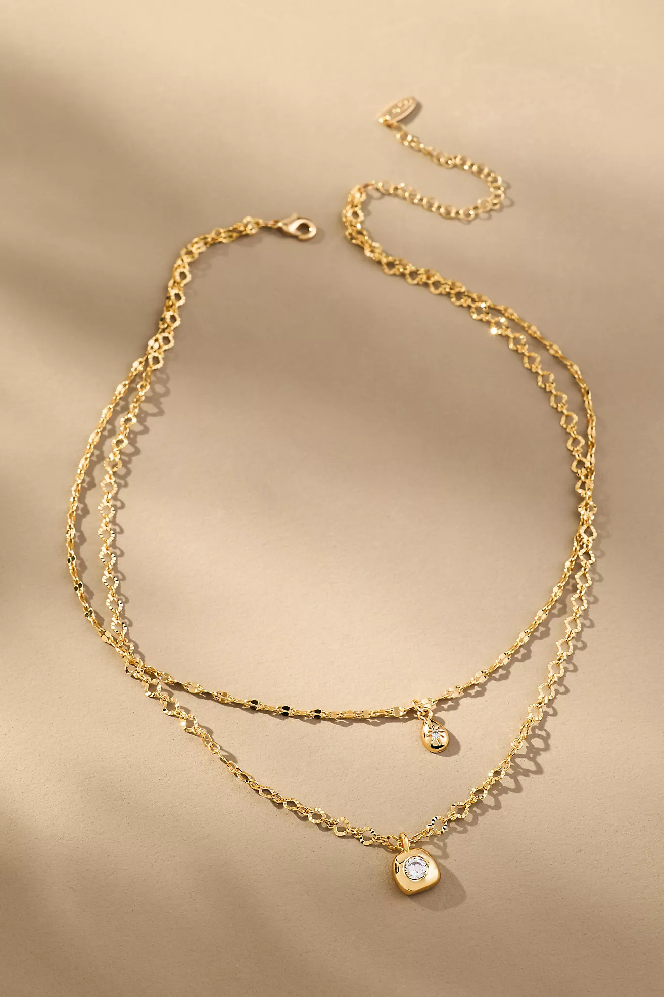 Crystal Pendant Layered Necklace | Anthropologie (US)