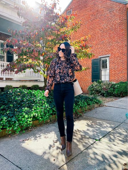 Love this floral free People blouse for fall! 

#LTKover40 #LTKSeasonal #LTKstyletip