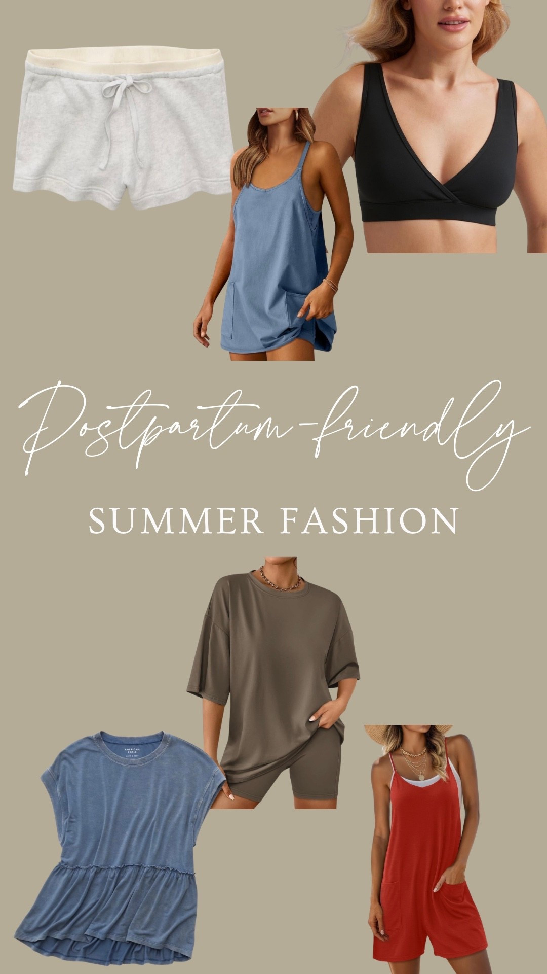 Soft, comfy, loose-fitting summer fashion for postpartum😊

#LTKmomlife #LTKSeasonal
