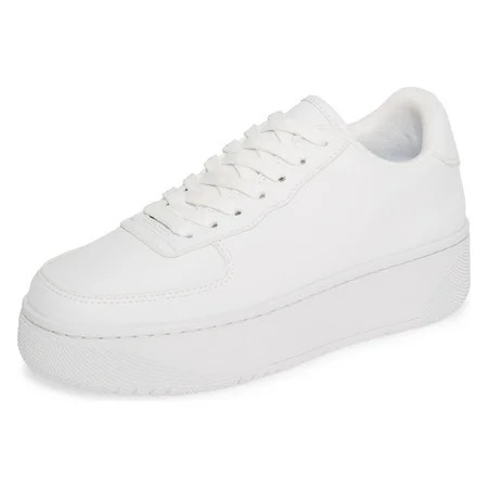 Jeffrey Campbell COURT Fashion Sneakers White Lace Up Platfrom Tennis Shoes (WHITE WHITE 5.5) | Walmart (US)