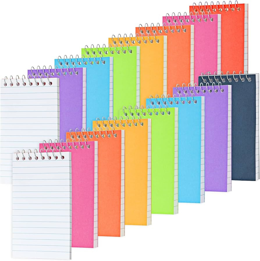 EOOUT 16 Pack Small Notebooks 3x5, Spiral Notepads Pocket Notebook, Memo Pads, 8 Colors, 50 Sheet... | Amazon (US)