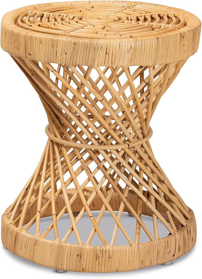 bali & pari Seville Modern and Contemporary Light Honey Rattan End Table | Amazon (US)