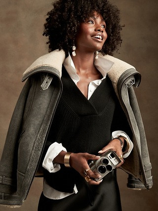 Italian Wool-Cashmere Blend Tunic Sweater | Banana Republic (US)