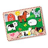 Amazon.com: Melissa & Doug Farm Wooden Chunky Puzzle (8 pcs) - FSC Certified : Melissa & Doug: To... | Amazon (US)