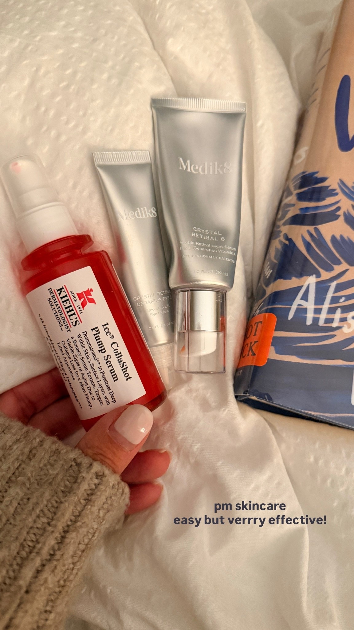 🌙 PM SKINCARE🌙 

you glow, girl! ✨

KIEHLS COLLASHOT - plumps. serum penetrates 10 layers deep! i use am and pm as my first layer. 

MEDIK8 RETINAL 6 - 11x faster than retinol. helps with dark spots, fine lines + skin firmness. i use nightly.

MEDIK8 CRYSTAL RETINAL CERAMIDE EYE CREAM 3 - lifting, smoothing, brightening. i use around my eyes and on my forehead. start at  3, work your way up in strength. 👌 

💦🧴✨ 💦🧴✨ 💦🧴✨

dewy skin. glow. skincare. skincare routine. 45 year old skin. k beauty.

#LTKOver40 #LTKBeauty #LTKmorningroutine

#LTKgrwm #LTKselfcare #LTKBeauty