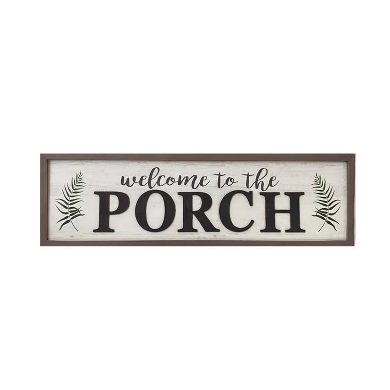 3D Welcome to the Porch Wood Sign Wall Décor | Wayfair North America