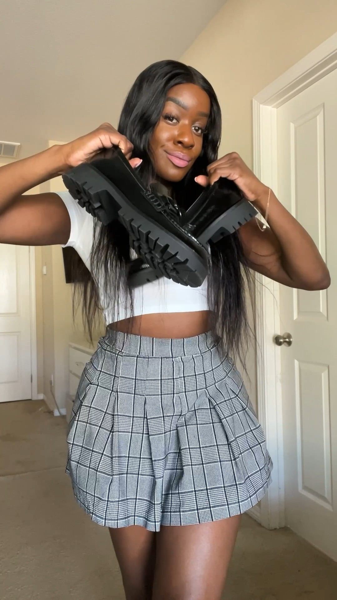 how to style black loafers for the preppy girl look 😍 obsessed with these! shoes + top linked *similar skirt linked*

#LTKshoecrush #LTKSale #LTKstyletip