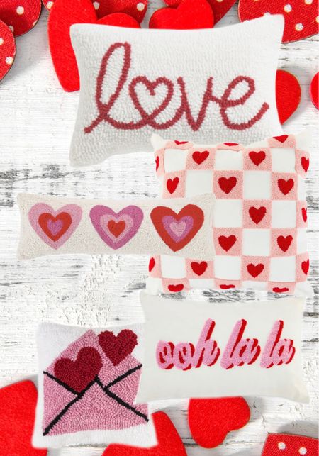 The cutest heart pillows. Valentines Day decor. Valentine’s Day pillow. Heart pillow.

#LTKfindsunder50 #LTKSeasonal #LTKhome