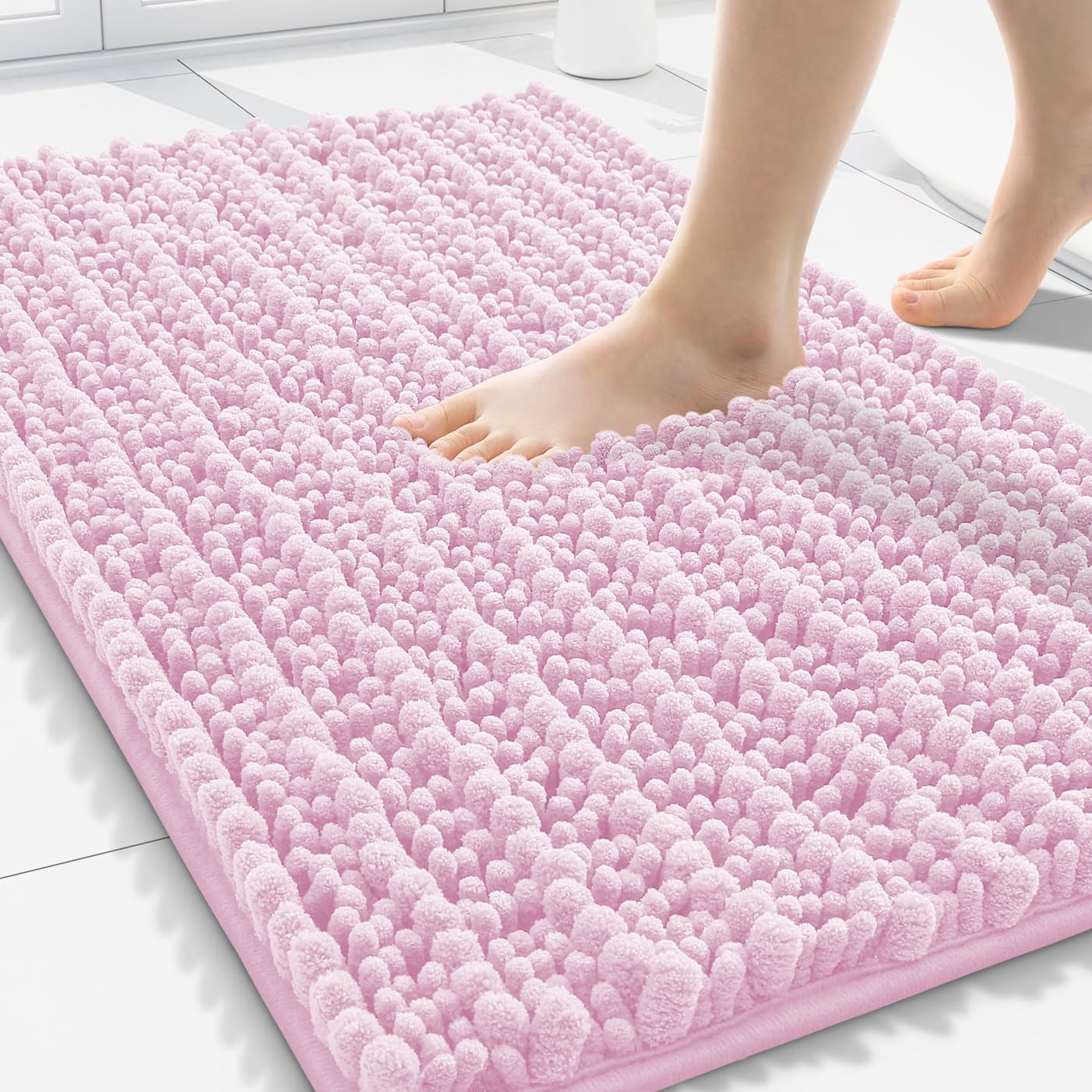 Smiry Bathroom Rugs Mat 30x20, Extra Soft Absorbent Chenille Bath Rugs, Non Slip Rubber Backing M... | Amazon (US)