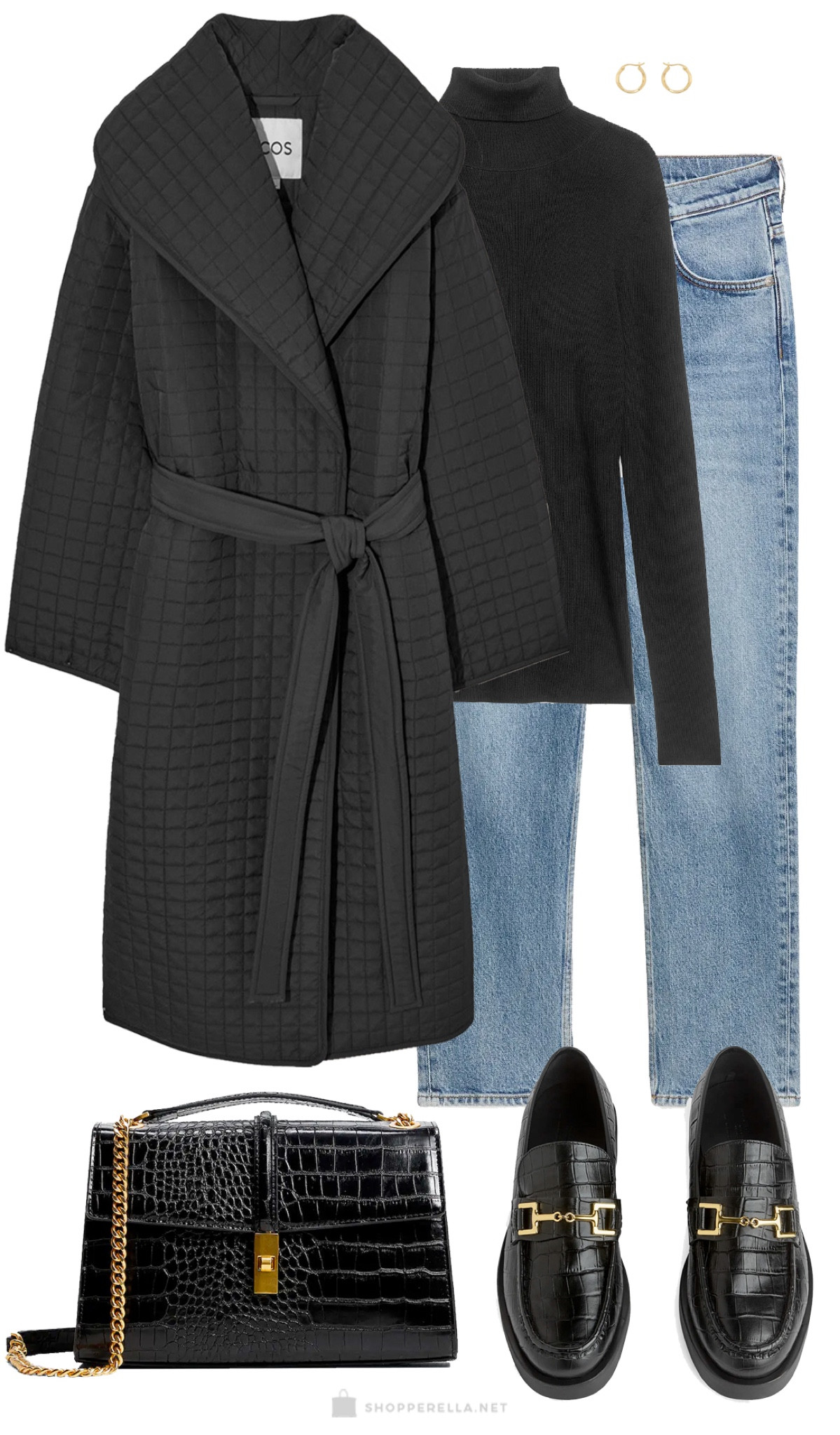 Quilted coat outfit 🖤✨

#LTKSeasonal #LTKFind #LTKsalealert