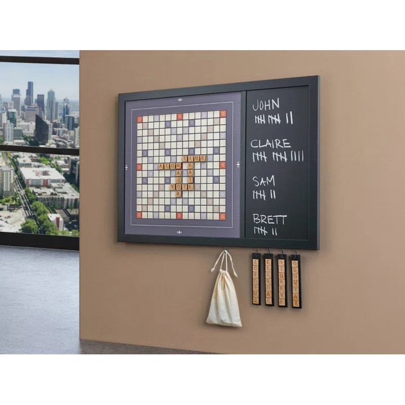 Magnetic Scrabble Set | Modern | Family Fun Night | Game Room Décor | Unique Wall Art | Wayfair North America