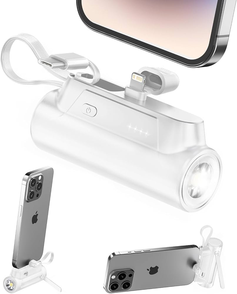 Portable-Charger-Power-Bank - 8000mAh Small Portable Phone Charger 5V3.1A Fast Charger Built-in T... | Amazon (US)