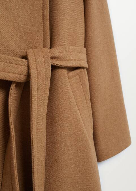 Wool double-breasted coat | MANGO (US)