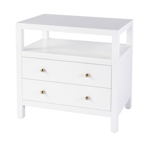 Charlie 2-Drawer Wide Nightstand | One Kings Lane