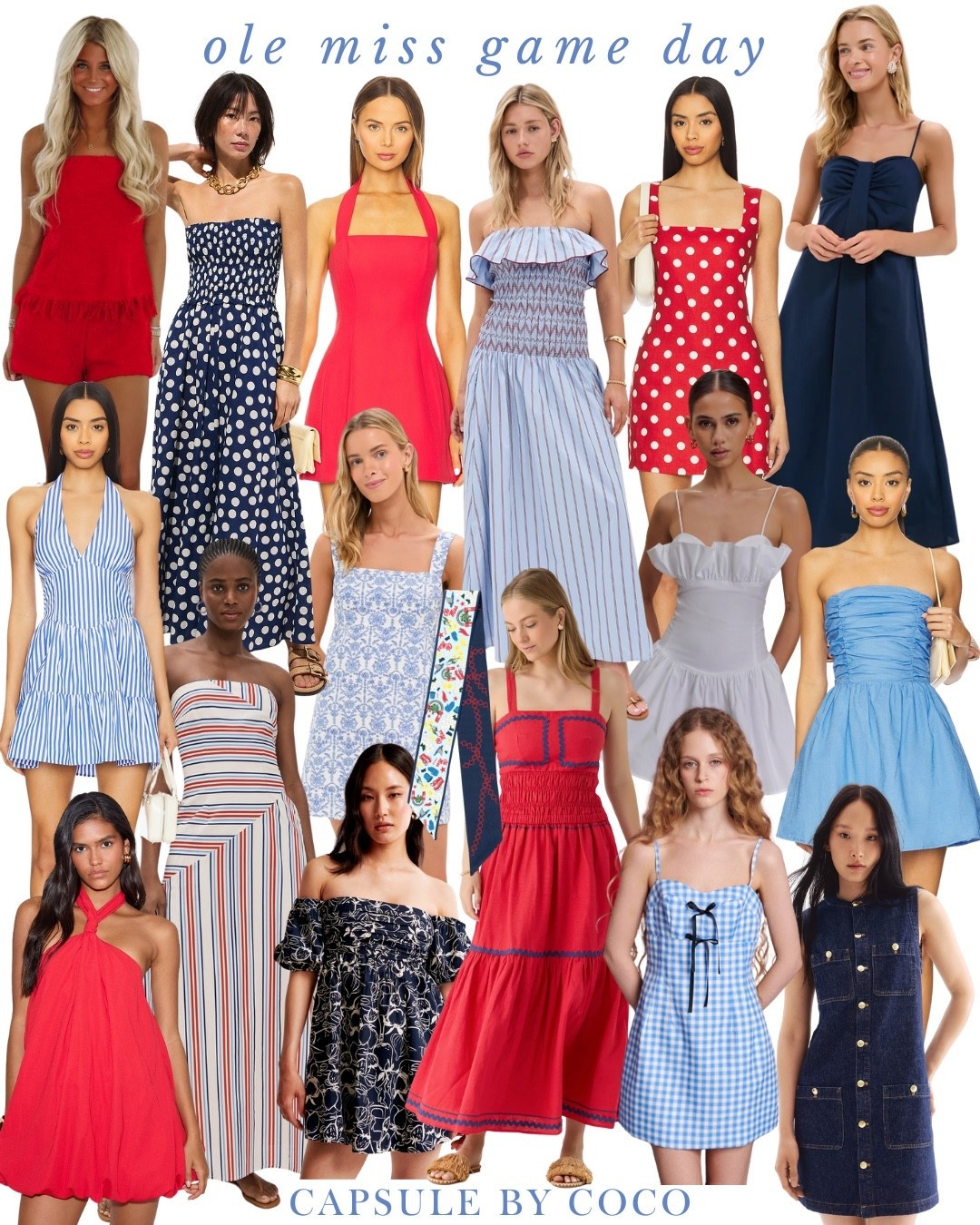 OLE MISS GAME DAY 🏈 

Ole Miss, The University of Mississippi, Oxford, Oxford Mississippi, game day, gameday, game day outfit, gameday outfit, The Grove, Hotty Toddy, tailgating, HYDR, college, fraternity, sorority, sorority outfit, sorority recruitment, sorority rush, SEC, football, tailgate, tailgating, Ole Miss outfit, Delta Gamma, DG, DeeGee, Kappa Kappa Gamma, KKG, Kappa Delta, KD, Tri Delta, DDD, Phi Mu, Chi Omega, Chi O, Alpha Chi Omega, Pi Beta Phi, Pi Phi, Alpha Delta Pi, ADPi, Alpha Omicron Pi, AOPi, mini dress, mini dresses, blue dress, blue mini dress, red dress, red mini dress, navy dress, navy mini dress, white dress, white mini dress, denim dress, denim mini dress, powder blue, Capsule By CoCo

#LTKSeasonal #LTKU #LTKStyleTip