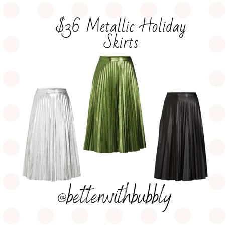 $36 Metallic Pleather Skirts for the holidays!!! Already selling fast.
#holidayoutfit #giftideas #walmart #fauxleather #nyeoutfit

#LTKSeasonal #LTKunder50 #LTKHoliday