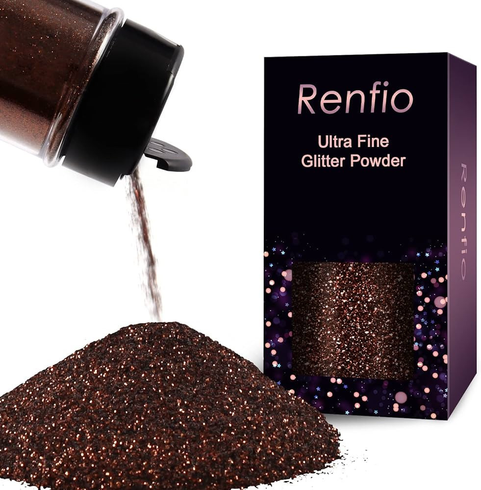 Renfio Ultra Fine Glitter Powder Metallic Resin Glitter 1.75 Oz (50g) PET Flakes Crafts Sequins 1... | Amazon (US)