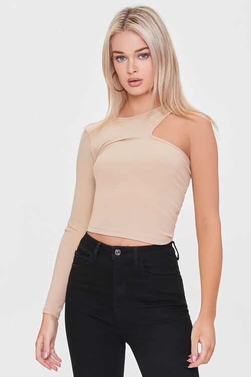 One-Sleeve Cutout Crop Top | Forever 21 (US)