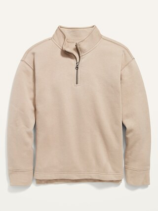 Long-Sleeve Gender-Neutral Quarter-Zip Sweatshirt for Kids | Old Navy (US)