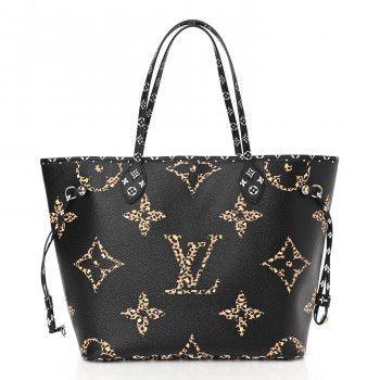 Monogram Giant Jungle Neverfull MM Black | FASHIONPHILE (US)