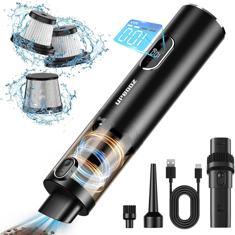 Handheld Vacuum Cordless, Upbooz Portable Car Vacuum, 14000PA Powerful Suction Vacuum Cleaner wit... | Amazon (US)