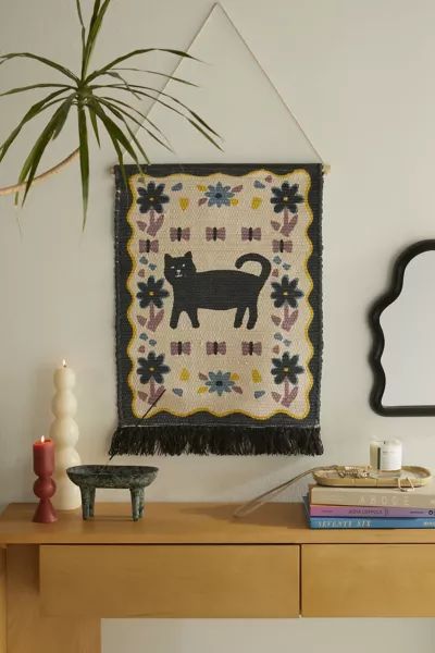 Cat Crossing Wall Hanging | Urban Outfitters (US and RoW)