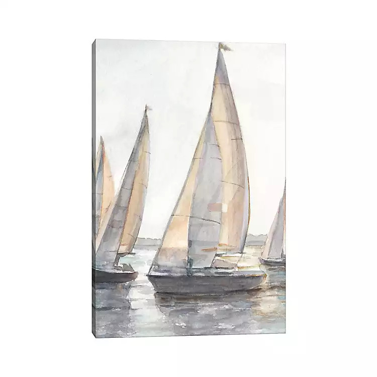 New! Plein Air Sailboats Canvas Art Print | Kirkland's Home