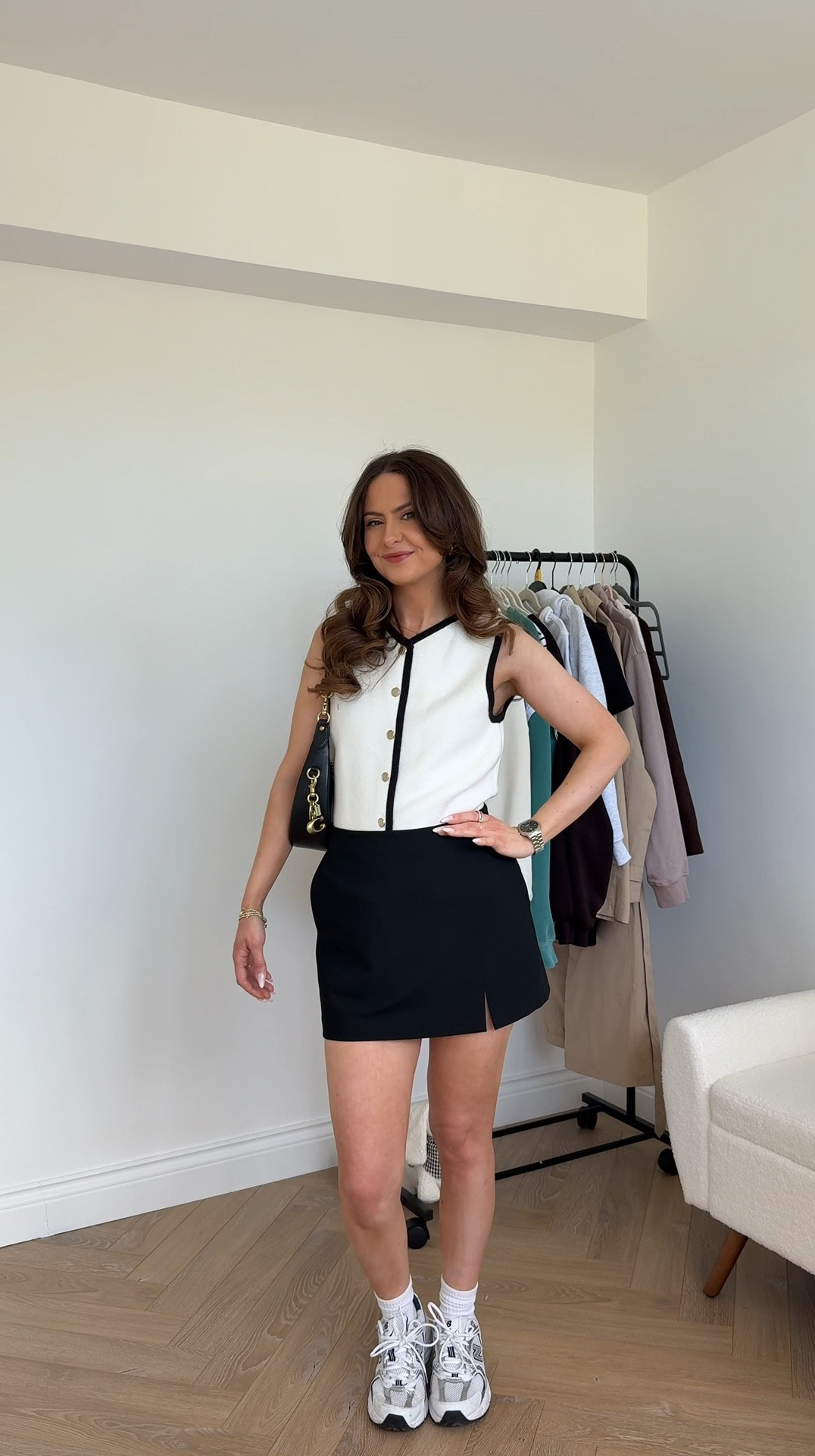 Spring black skort outfits 🤍

#LTKuk #LTKsummer #LTKspring
