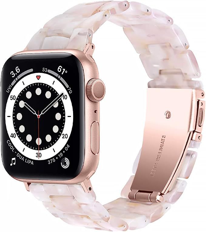 OCEBEEC Resin Bands Compatible with Apple Watch 38mm 40mm 41mm 42mm 44mm 45mm, Light Resin Strap ... | Amazon (US)
