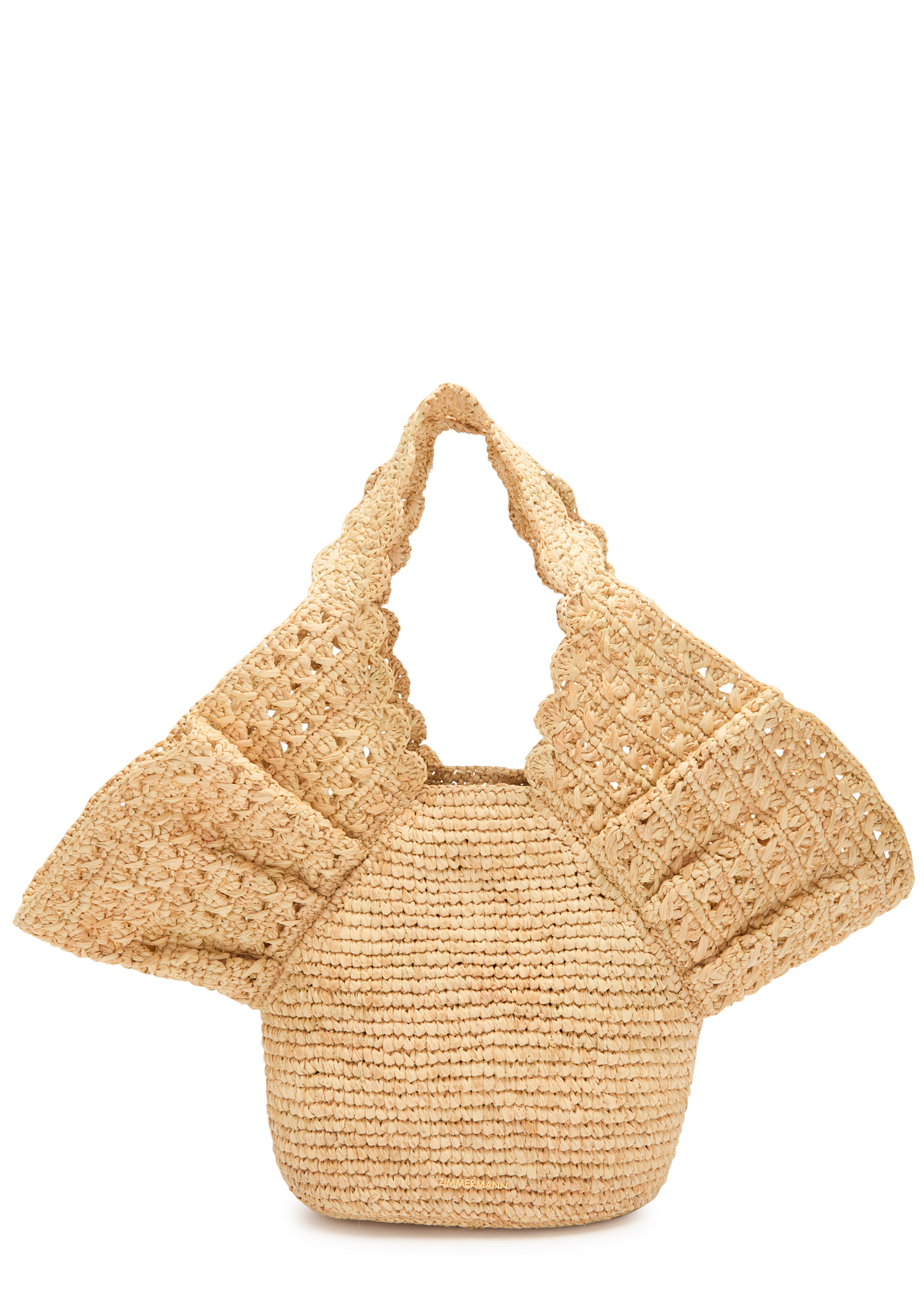Ruffled raffia bucket bag | Harvey Nichols