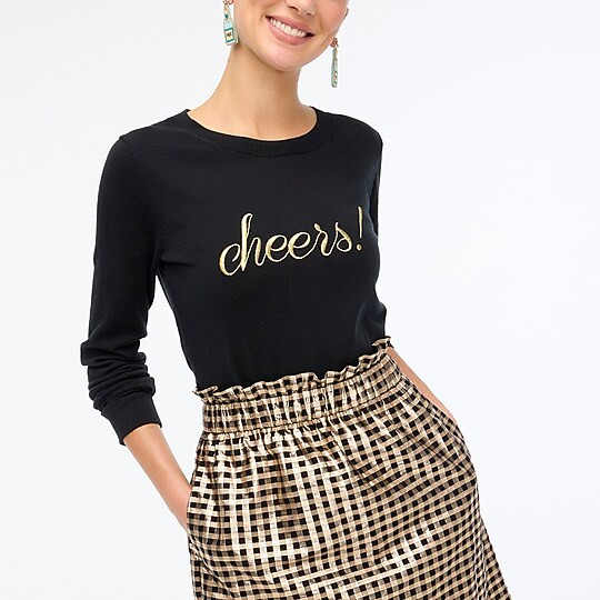"Cheers!" Teddie sweater | J.Crew Factory