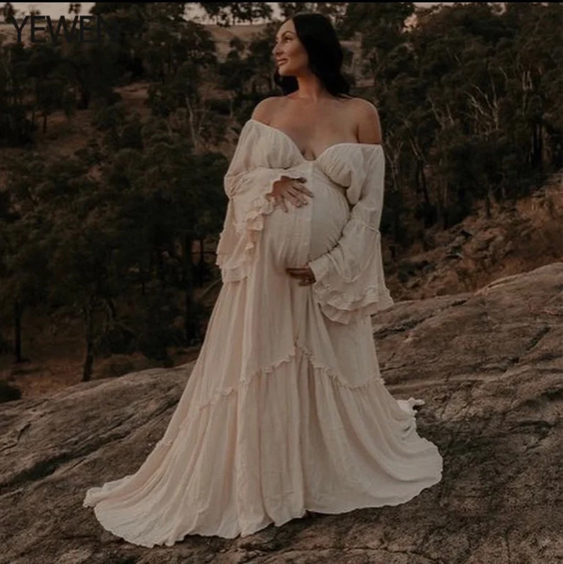 Linen Maternity Dress, Rust Dress, Beige, Olive Green, Maternity Photoshoot, Natural Linen, Rusti... | Etsy (US)