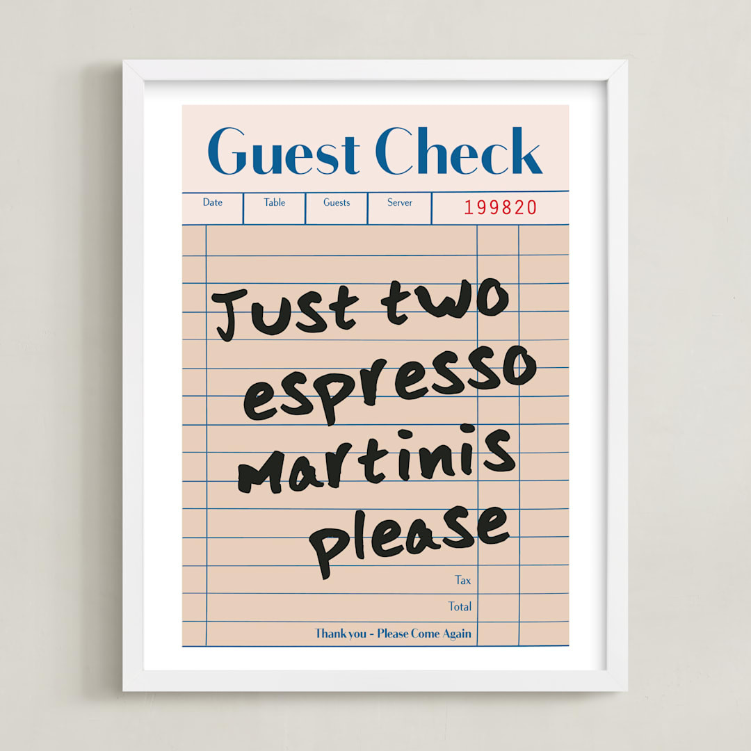"Guest Check: Custom Print" - Completely Custom Art by Jennifer Lew. | Minted