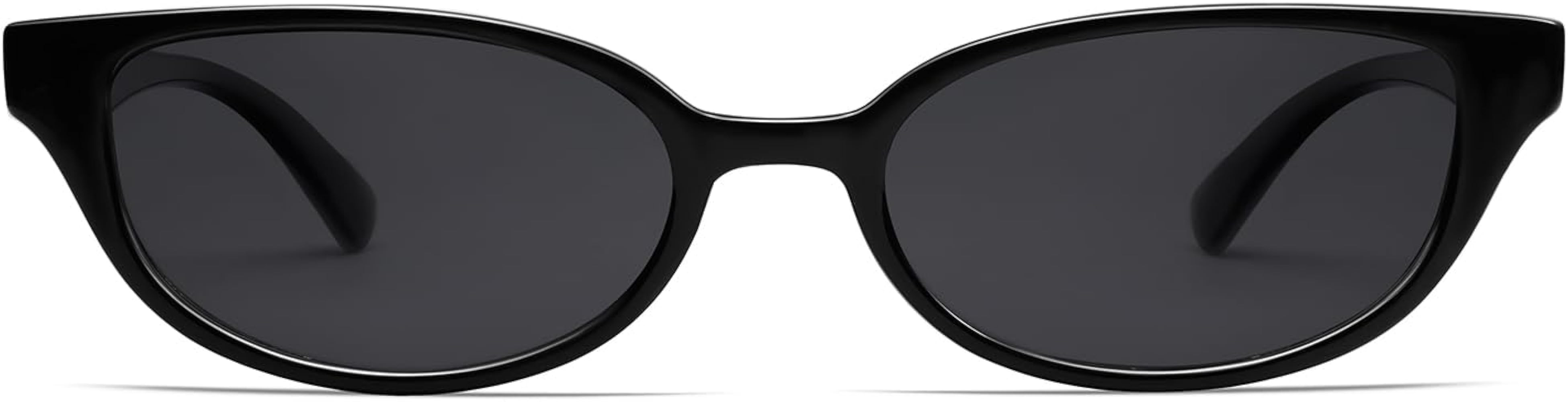 VANLINKER Retro Semi Oval Polarized Sunglasses for Women Men Trendy Small 90s Style Vintage Narro... | Amazon (US)