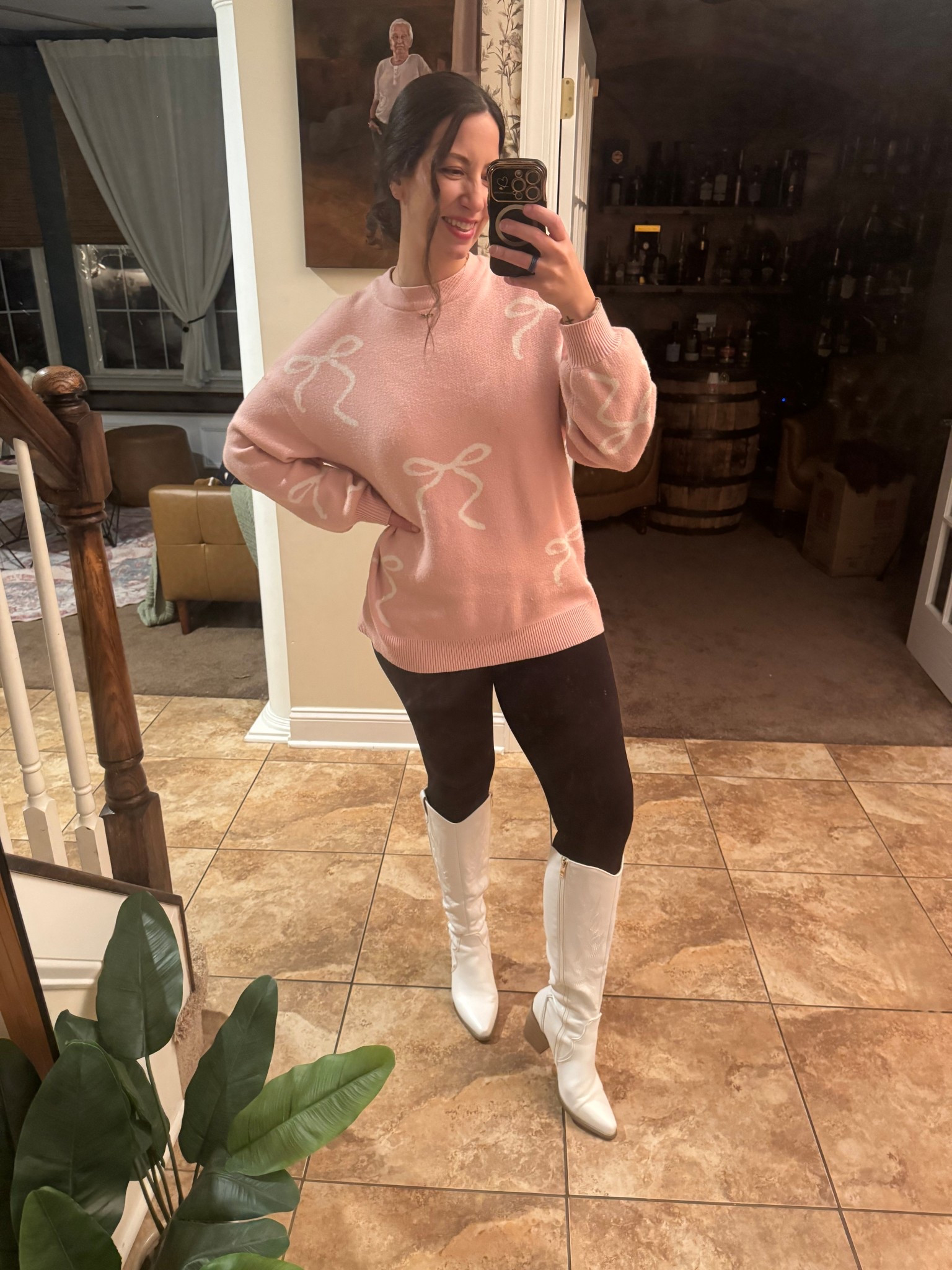 Cozy but cute, an oversized sweater with leggings! These boots were the statement though ❤️

#LTKSeasonal #LTKMidsize #LTKootd