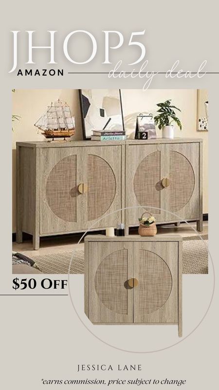Amazon Daily Deal, save $50 on this gorgeous set of two rattan accent cabinets. Accent cabinet, media cabinet, sideboard, rattan cabinets, accent furniture, dining room furniture, entryway console, Amazon deal, Amazon home

#LTKsalealert #LTKhome #LTKstyletip