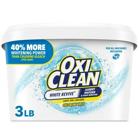 OxiClean White Revive Laundry Whitener and Laundry Stain Remover Powder, 3 lb | Walmart (US)