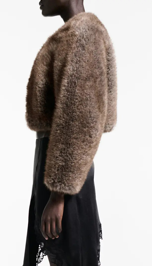 Boleta Faux Fur Crop Jacket | Nordstrom