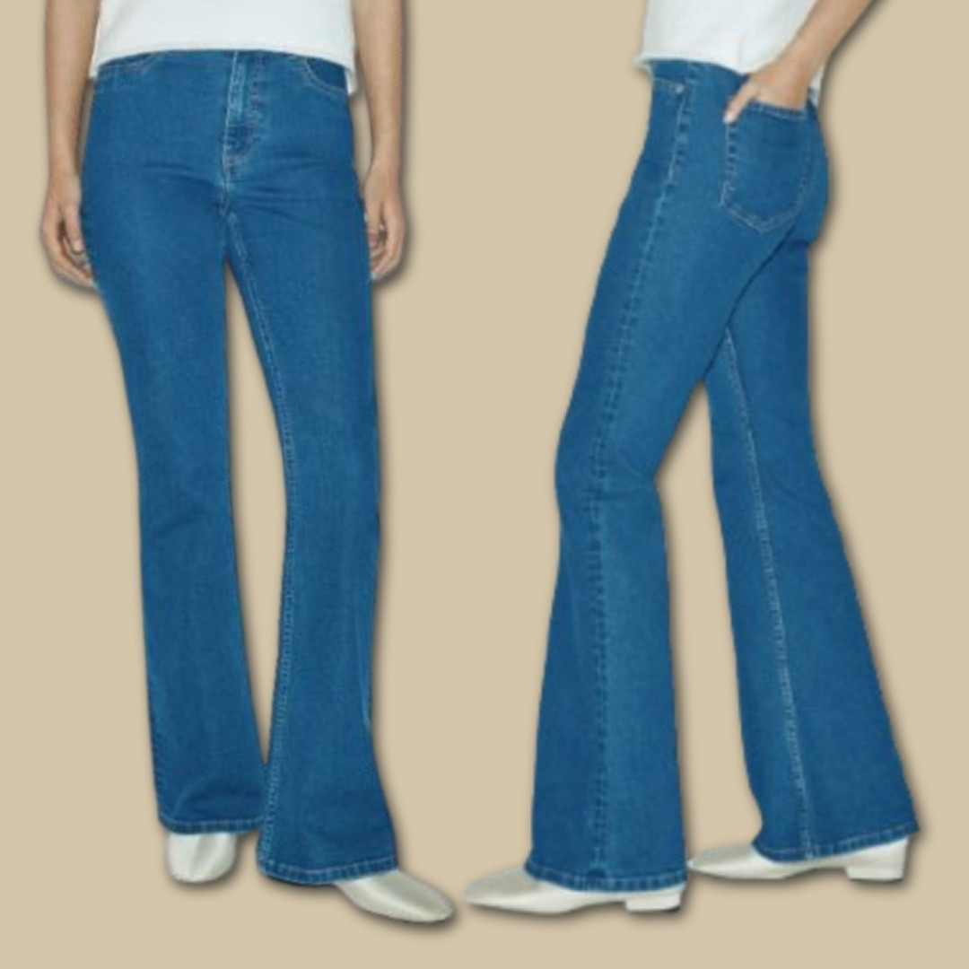 A gentle kick flare pair of jeans