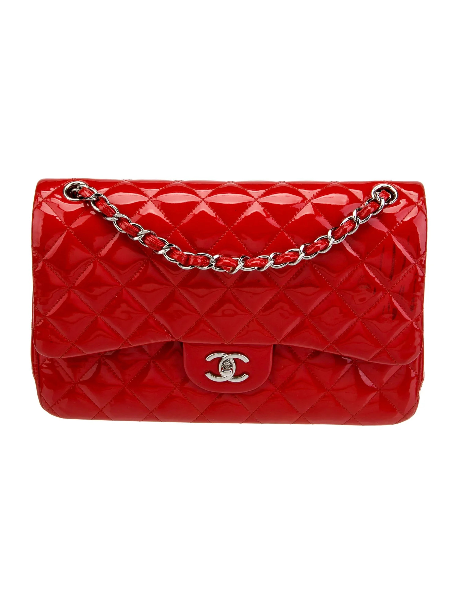 Classic Patent Jumbo Double Flap Bag | The RealReal