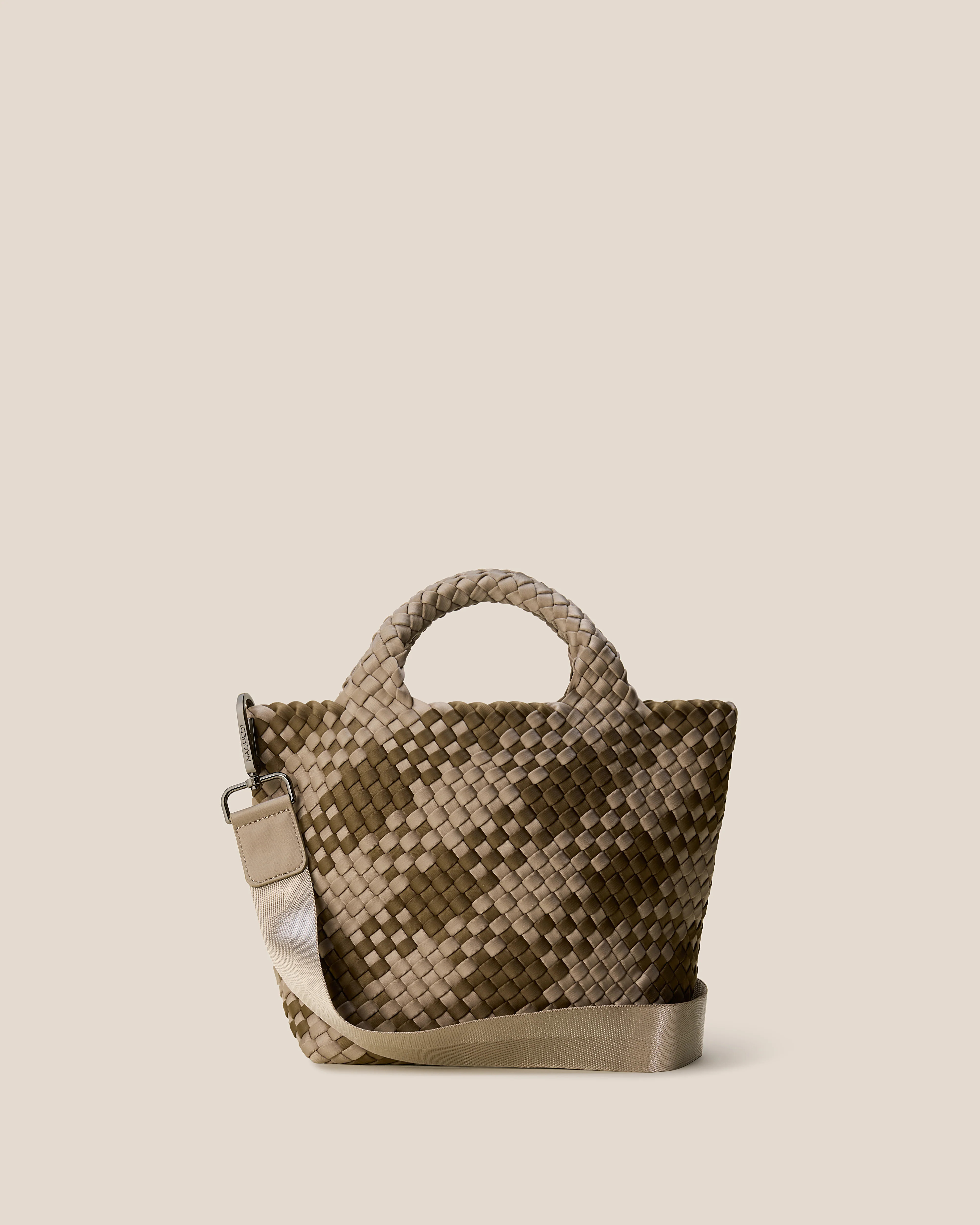 St. Barths Small Tote Plaid | Driftwood | Naghedi