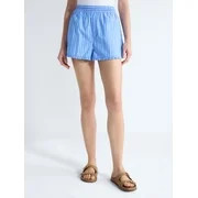 Free Assembly Women's and Women's Plus Ruffle Trim Cotton Poplin Shorts, 2.75" Inseam, Sizes XS-4... | Walmart (US)