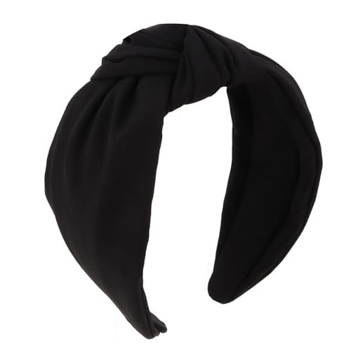 Black Knotted Wide Headbands for Women Head Band for Women's Hair Thick Top Knot Headbands diademas para mujer de moda Hair Accessories for Women Girls | Amazon (US)
