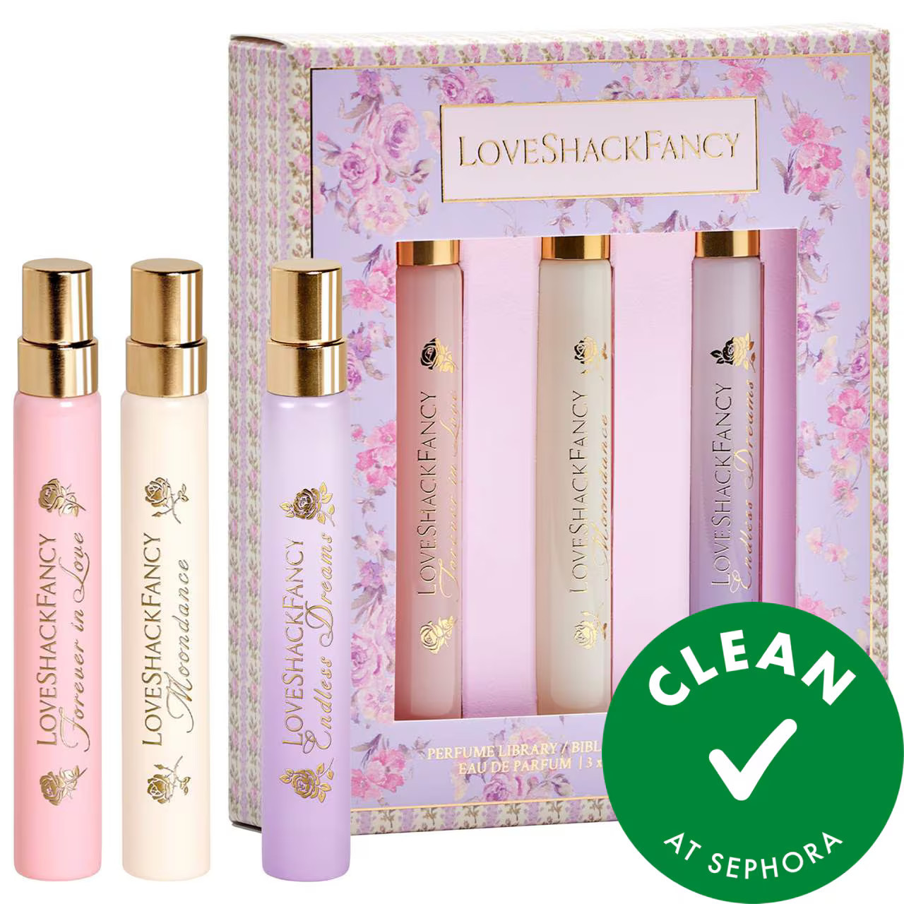 LoveShackFancy Perfume Library Travel Spray Gift Set | Sephora (US)