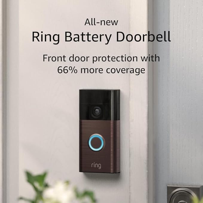 All-new Ring Battery Doorbell — Now with 66% more coverage, Head-to-Toe Video, Live View with T... | Amazon (US)
