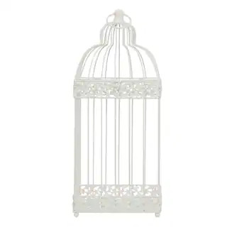 21.5" White Metal Bird Cage Candle Lantern by Ashland® | Michaels | Michaels Stores