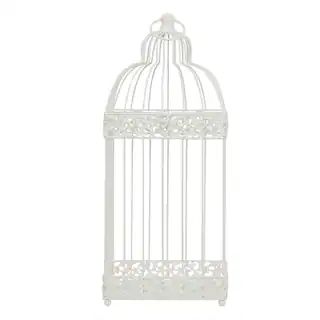 21.5" White Metal Bird Cage Candle Lantern by Ashland® | Michaels | Michaels Stores