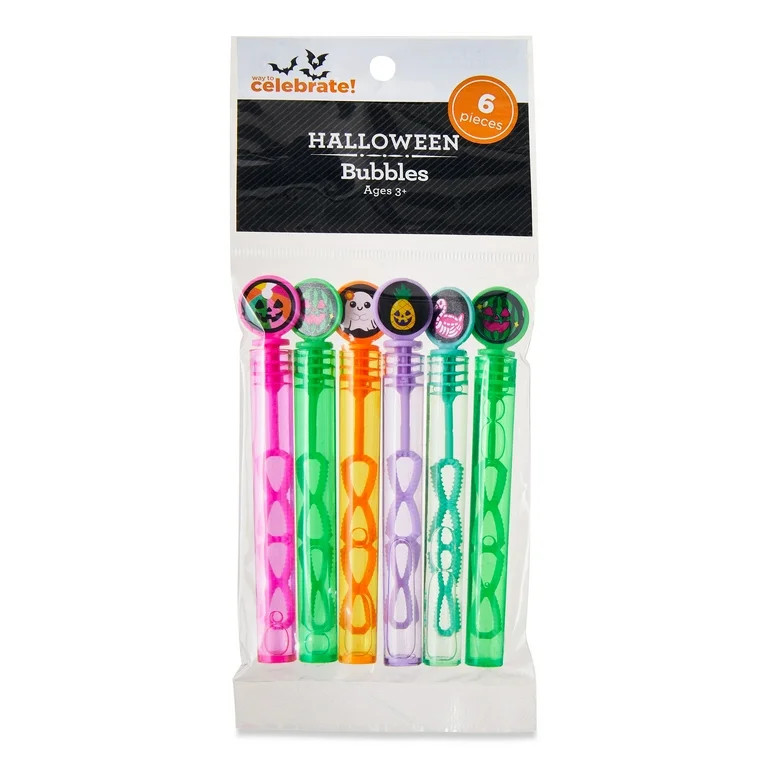 6ct Bubble Stick, Halloween Theme Party Favor, by Way to Celebrate | Walmart (US)