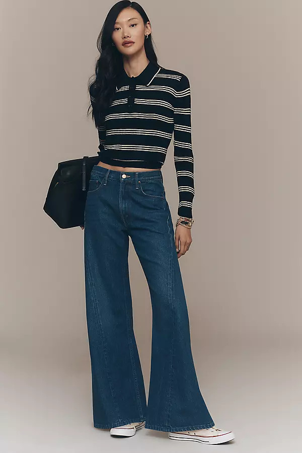 Lemon Twist High-Rise Wide-Leg Jeans | Anthropologie (US)